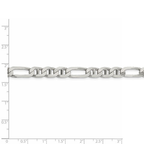 Sterling Silver 7.5mm Figaro Anchor Chain-WBC-QAF200-30