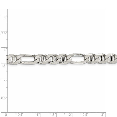 Sterling Silver 7.75mm Figaro Anchor Chain-WBC-QAF220-30