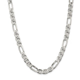 Sterling Silver 8.75mm Figaro Anchor Chain-WBC-QAF250-24