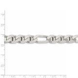 Sterling Silver 10.65mm Figaro Anchor Chain-WBC-QAF300-24