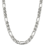 Sterling Silver 10.65mm Figaro Anchor Chain-WBC-QAF300-24