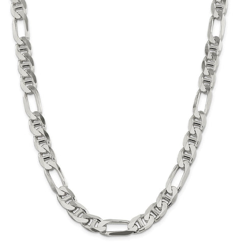 Sterling Silver 10.65mm Figaro Anchor Chain-WBC-QAF300-24