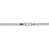 Sterling Silver 3mm Flat Anchor Chain Anklet-WBC-QAN080-9