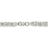 Sterling Silver 6.5mm Flat Anchor Chain-WBC-QAN180-22