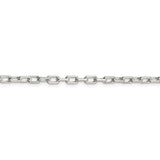 Sterling Silver 3.5mm Diamond-cut Long Link Cable Chain-WBC-QAR100-24