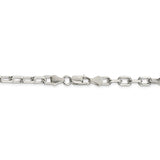 Sterling Silver 5.5mm Diamond-cut Long Link Cable Chain-WBC-QAR150-26