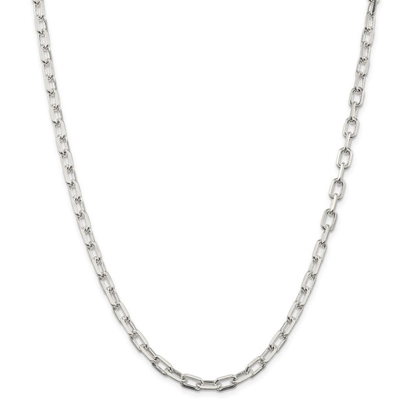 Sterling Silver 5.5mm Diamond-cut Long Link Cable Chain-WBC-QAR150-24