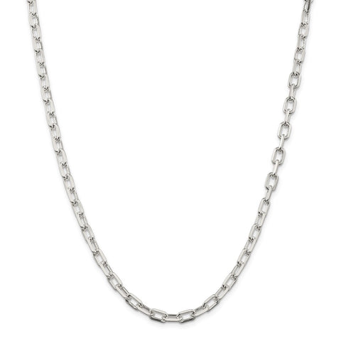 Sterling Silver 5.5mm Diamond-cut Long Link Cable Chain-WBC-QAR150-26