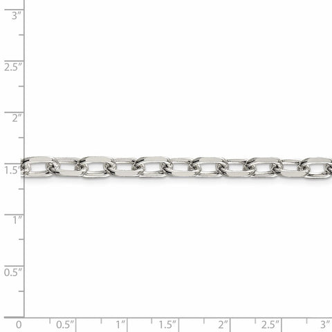 Sterling Silver 6.5mm Diamond-cut Long Link Cable Chain-WBC-QAR180-8