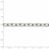 Sterling Silver 6.5mm Diamond-cut Long Link Cable Chain-WBC-QAR180-18