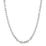 Sterling Silver 6.5mm Diamond-cut Long Link Cable Chain-WBC-QAR180-18