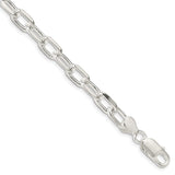 Sterling Silver 7.5mm Diamond-cut Long Link Cable Chain-WBC-QAR200-8