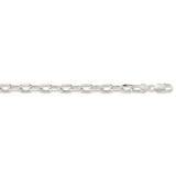 Sterling Silver 7.5mm Diamond-cut Long Link Cable Chain-WBC-QAR200-18