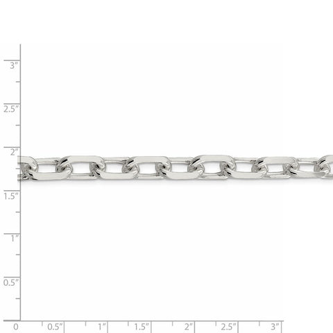 Sterling Silver 9mm Diamond-cut Long Link Cable Chain-WBC-QAR250-9