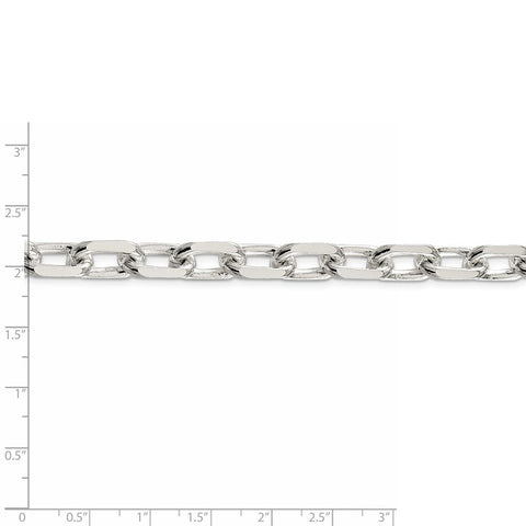 Sterling Silver 11.5mm Diamond-cut Long Link Cable Chain-WBC-QAR300-9