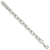 Sterling Silver 11.5mm Diamond-cut Long Link Cable Chain-WBC-QAR300-8