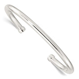 Sterling Silver Polished Cuff Bangle-WBC-QB1365