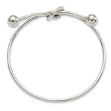 Sterling Silver Polished Knot Bangle-WBC-QB1392