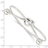 Sterling Silver Polished Knot Bangle-WBC-QB1392