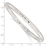 Sterling Silver Polished Textured Hinged Bangle-WBC-QB1419