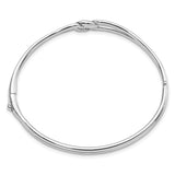 Sterling Silver Rhodium-Plated Fancy Knot Hinged Bangle-WBC-QB1427