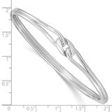 Sterling Silver Rhodium-Plated Fancy Knot Hinged Bangle-WBC-QB1427