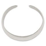 Sterling Silver Solid Polished Plain Cuff Bangle Bracelet-WBC-QB183