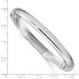 Sterling Silver 6.25mm Solid Polished Plain Slip-On Bangle Bracelet-WBC-QB239