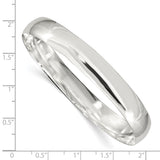 Sterling Silver 9mm Solid Polished Plain Slip-On Bangle Bracelet-WBC-QB241