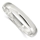 Sterling Silver 9mm Solid Polished Plain Slip-On Bangle Bracelet-WBC-QB241