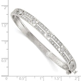 Sterling Silver CZ Hinged Bangle-WBC-QB260