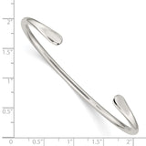 Sterling Silver 3mm Cuff Bangle-WBC-QB310