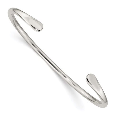 Sterling Silver 3mm Cuff Bangle-WBC-QB310