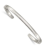 Sterling Silver 4mm Cuff Bangle-WBC-QB311