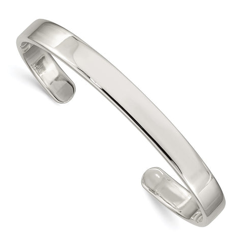 Sterling Silver 7mm Cuff Bangle-WBC-QB312