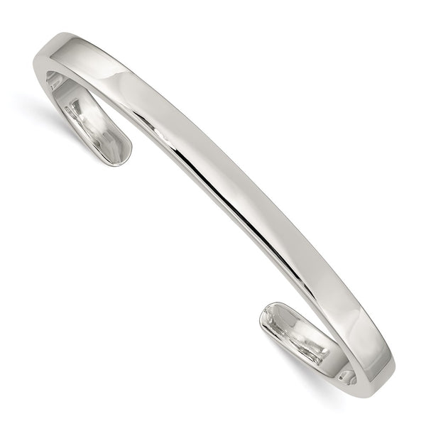 Sterling Silver 5mm Cuff Bangle-WBC-QB313