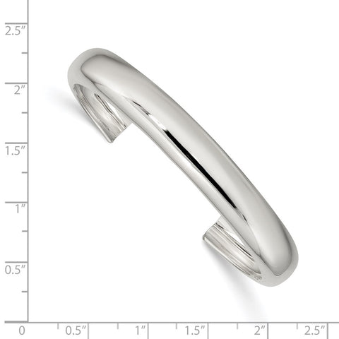 Sterling Silver 9mm Cuff Bangle-WBC-QB319