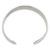 Sterling Silver 13.5mm Hammered Cuff Bangle-WBC-QB320