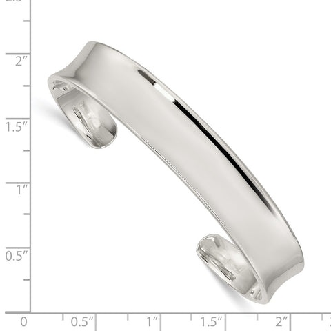 Sterling Silver 10mm Cuff Bangle-WBC-QB321