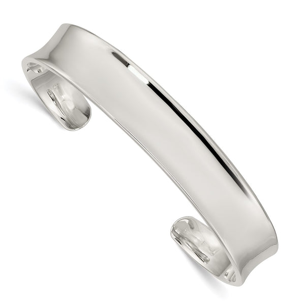 Sterling Silver 10mm Cuff Bangle-WBC-QB321