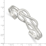 Sterling Silver Knot Design Cuff Bangle-WBC-QB384