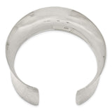 Sterling Silver 49.5mm Hammered Cuff Bangle-WBC-QB495