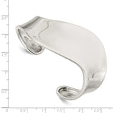 Sterling Silver Wave Cuff Bangle-WBC-QB503