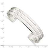 Sterling Silver Polished Cuff Bangle-WBC-QB519