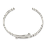 Sterling Silver Polished Cuff Bangle-WBC-QB601