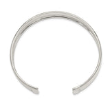 Sterling Silver 10mm Polished Cuff Bangle-WBC-QB606