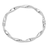 Sterling Silver 5.00mm Polished Twisted Hinged Bangle-WBC-QB685