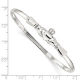 Sterling Silver Claddagh Bangle-WBC-QB753