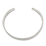 Sterling Silver Concave Cuff Bangle-WBC-QB760