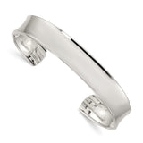 Sterling Silver Concave Cuff Bangle-WBC-QB760